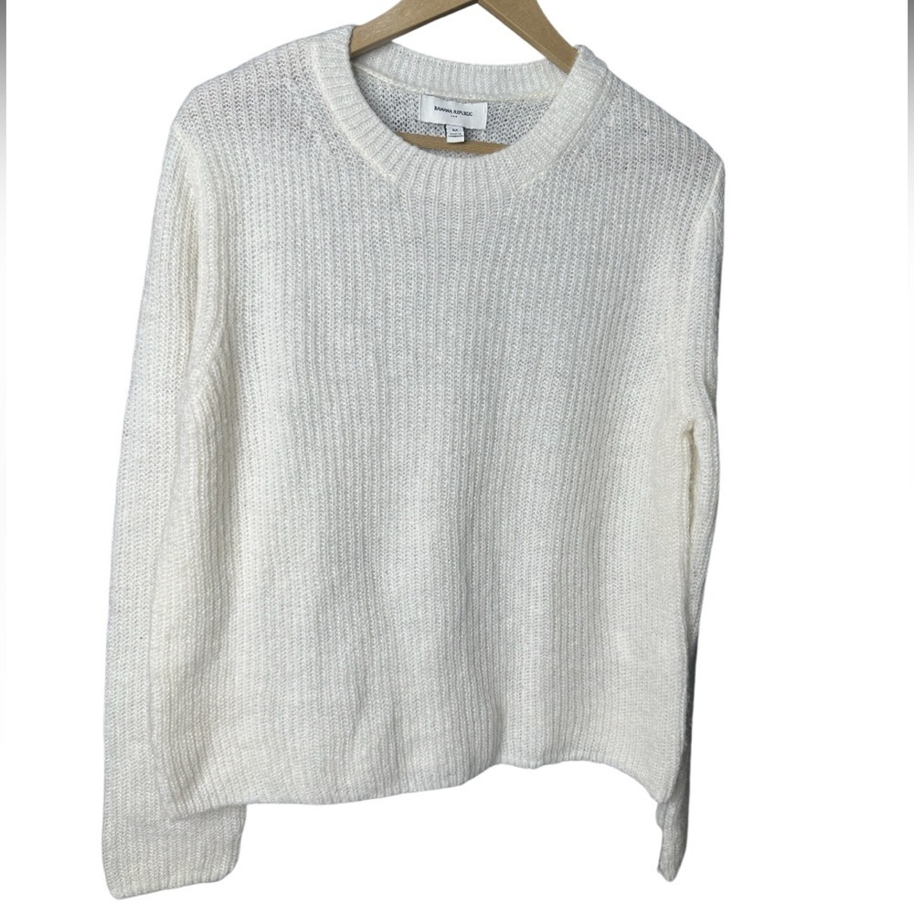 Banana Republic | Ivory Alpaca Blend Knit Sweater | M - Picture 2 of 6